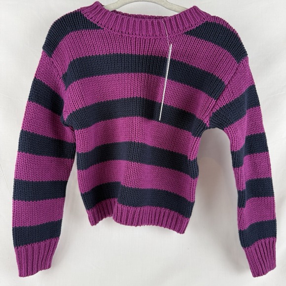 Splendid Girls' Cozy Stripe Sweater Size 2 Tourmaline/Navy Toddler - Picture 1 of 7